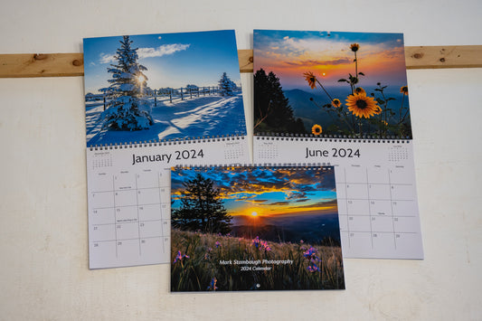 3 Calendar Package ( $50 ) - Mark Stambaugh Photography - 2024 Calendar. Includes shipping.